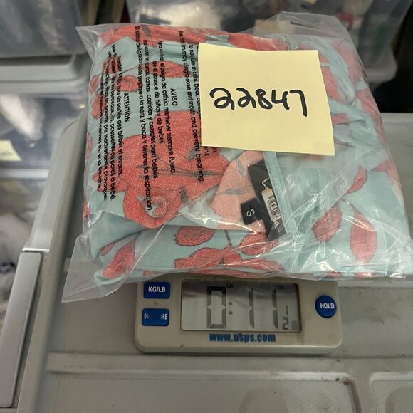 Lobo Rosa Tiered Midi Dress Floral Short Sleeve Button Front Relaxed Fit SMALL - Picture 13 of 13